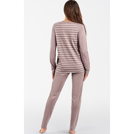 Piżama damska cappuccino na długi rękaw i z długą nogawkę Oda, Kolor cappuccino, Rozmiar S, Italian Fashion ze sklepu Intymna w kategorii Piżamy damskie - zdjęcie 163834665