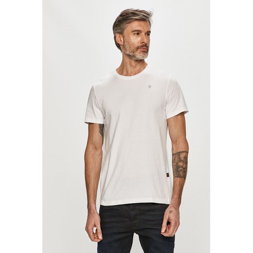 G-Star Raw t-shirt bawełniany kolor biały ze sklepu ANSWEAR.com w kategorii T-shirty męskie - zdjęcie 163847567