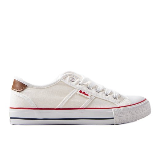 Białe męskie trampki Lee Cooper LCW-22-31-0863M Lee Cooper 42 ButyModne.pl