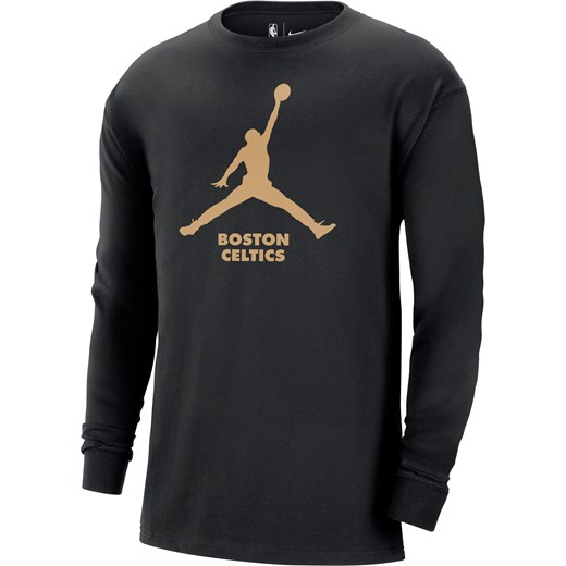 Męski T-shirt z długim rękawem Jordan NBA Boston Celtics Essential - Czerń ze sklepu Nike poland w kategorii T-shirty męskie - zdjęcie 163849905