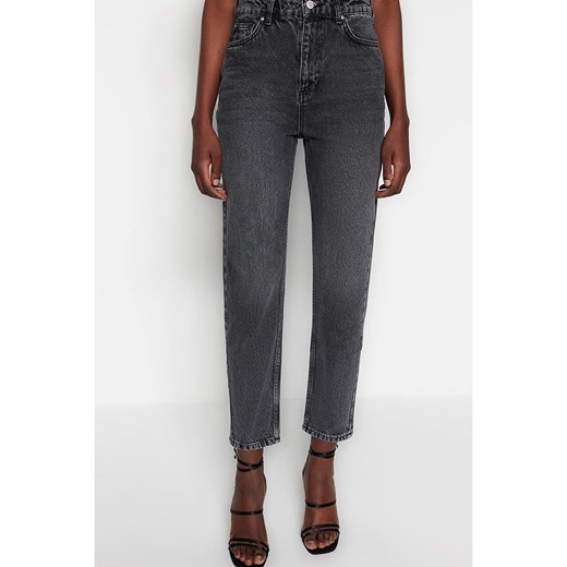 trendyol Dżinsy - Mom fit - w kolorze antracytowym ze sklepu Limango Polska w kategorii Jeansy damskie - zdjęcie 163852678
