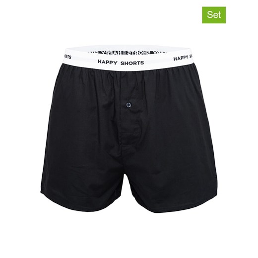 Happy Shorts Bokserki (3 pary) w kolorze czarnym ze sklepu Limango Polska w kategorii Majtki męskie - zdjęcie 163856255