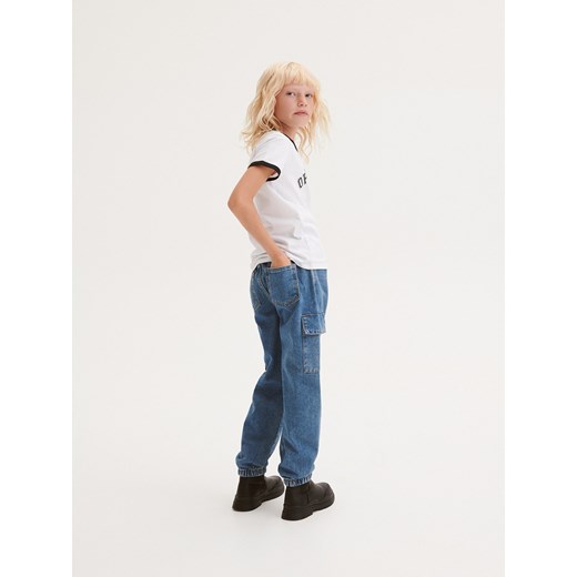 Reserved - Jeansy jogger - niebieski Reserved 140 (9 lat) Reserved