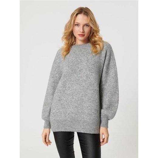 Sinsay - Sweter z bufiastymi rękawami - szary ze sklepu Sinsay w kategorii Swetry damskie - zdjęcie 163860469