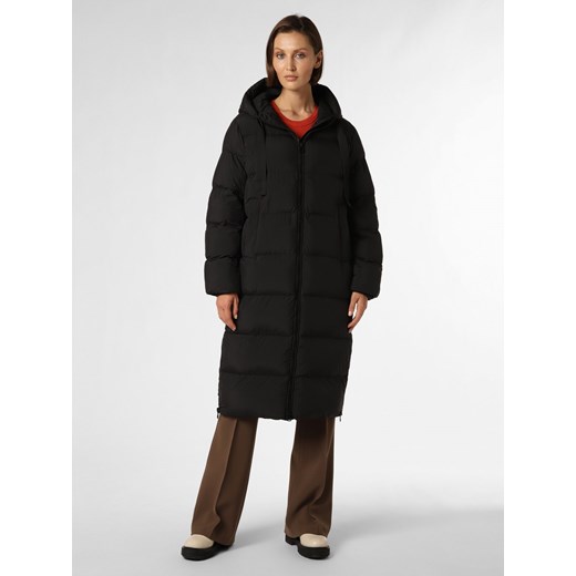 Opus Damski płaszcz pikowany Kobiety Sztuczne włókno czarny jednolity ze sklepu vangraaf w kategorii Płaszcze damskie - zdjęcie 163862398