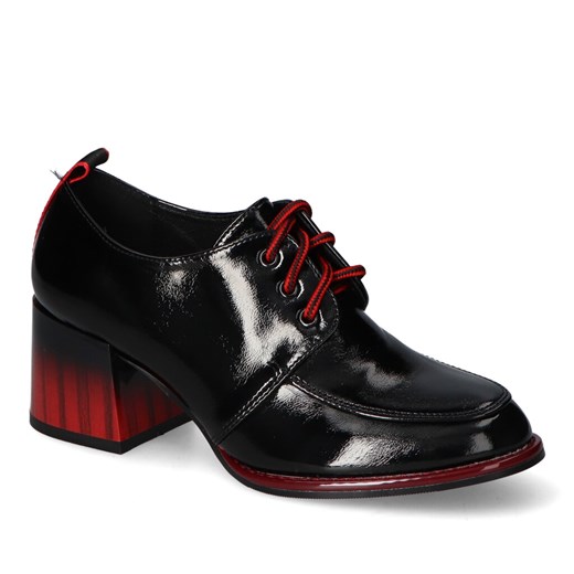 Półbuty Goodin GD-FL439 Czarne lakier ze sklepu Arturo-obuwie w kategorii Półbuty damskie - zdjęcie 163865345