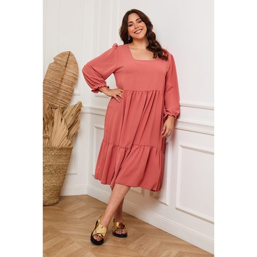 Plus Size Company Sukienka &quot;Arnis&quot; w kolorze jasnoróżowym ze sklepu Limango Polska w kategorii Sukienki - zdjęcie 163881966