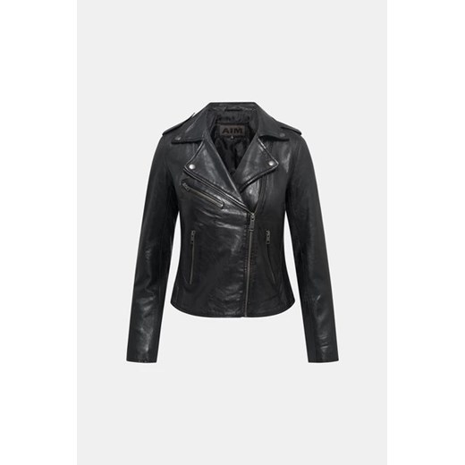 AIM Kurtka skórzana - Czarny - Kobieta - L (L) Aim XS(XS) Halfprice okazja