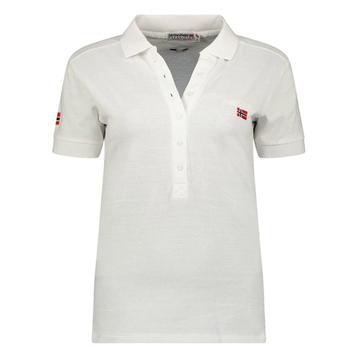 Geographical Norway Koszulka polo &quot;Kelly&quot; w kolorze białym ze sklepu Limango Polska w kategorii Bluzki damskie - zdjęcie 163903567