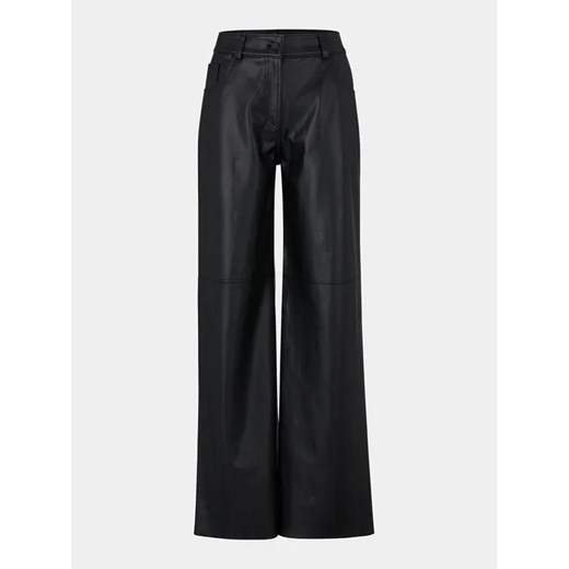 Hugo Spodnie z imitacji skóry Hugara-1 50493335 Czarny Relaxed Fit 42 MODIVO