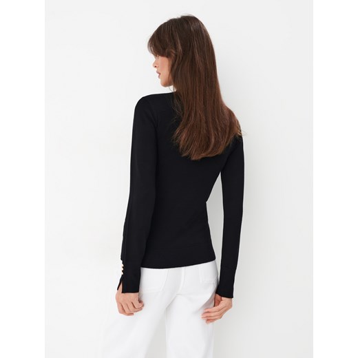 Sweter damski czarny Mohito z golfem 