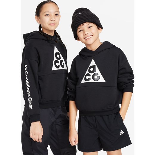 Bluza z kapturem dla dużych dzieci Nike ACG Icon Fleece - Czerń ze sklepu Nike poland w kategorii Bluzy dziewczęce - zdjęcie 163919518