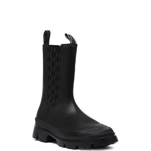 Buty zimowe męskie Karl Lagerfeld bez zapięcia z tworzywa sztucznego