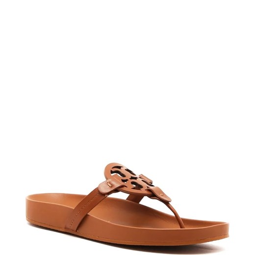 Klapki damskie Tory Burch bez zapięcia skórzane