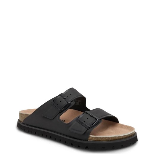 Pepe Jeans London Klapki URBAN SANDAL BASIC EMBOED | z dodatkiem skóry 41 Gomez Fashion Store wyprzedaż