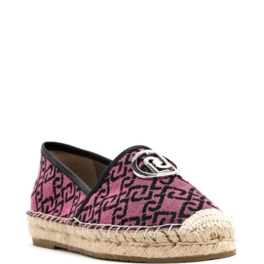 Espadryle damskie Liu Jo płaskie z tworzywa sztucznego różowe letnie casual