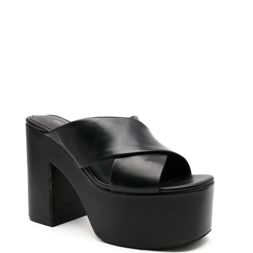 Klapki damskie Guess na obcasie z tworzywa sztucznego casual bez zapięcia