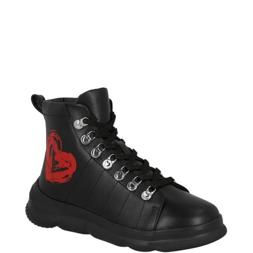 Workery damskie Love Moschino z tkaniny sznurowane