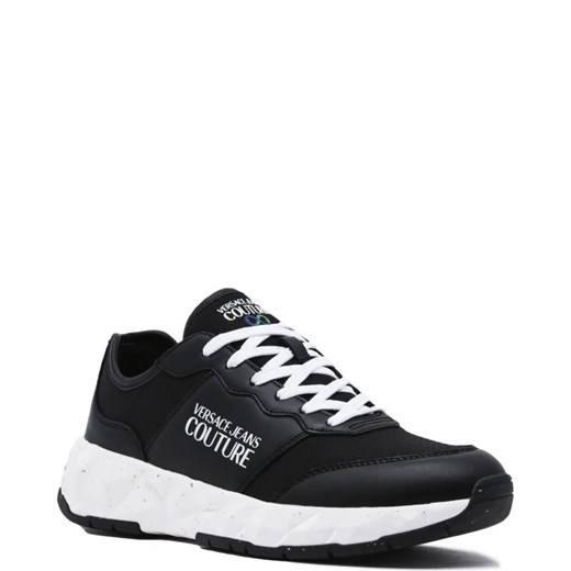 Buty sportowe męskie Versace Jeans czarne z tkaniny sznurowane