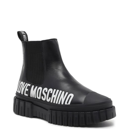 Love Moschino Skórzane sztyblety ze sklepu Gomez Fashion Store w kategorii Botki - zdjęcie 163940089