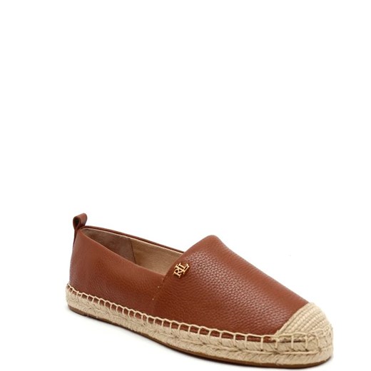 Espadryle damskie Ralph Lauren brązowe casualowe bez zapięcia