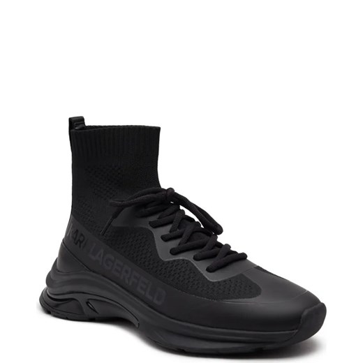 Buty sportowe męskie czarne Karl Lagerfeld z tworzywa sztucznego sznurowane