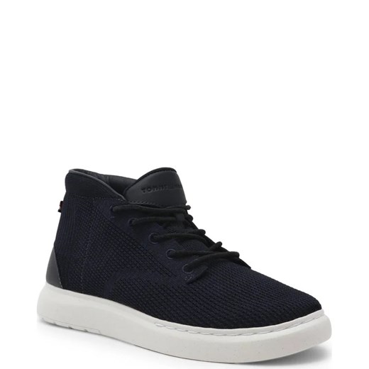 Tommy Hilfiger Sneakersy HILFIGER KNIT HYBRID BOOT | z dodatkiem skóry Tommy Hilfiger 45 okazyjna cena Gomez Fashion Store