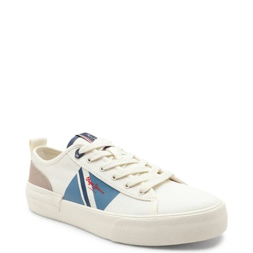 Pepe Jeans London Trampki ALLEN FLAG | z dodatkiem skóry 45 wyprzedaż Gomez Fashion Store