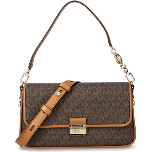 Listonoszka Michael Kors na ramię brązowa średniej wielkości matowa 