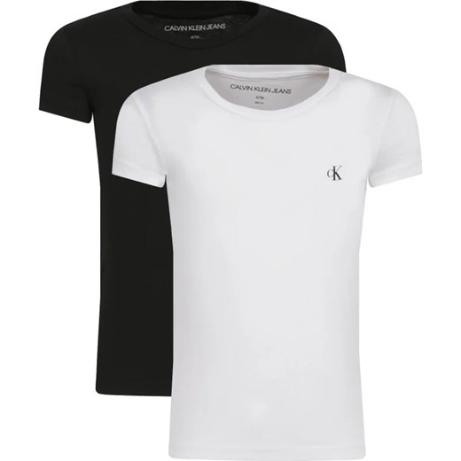 CALVIN KLEIN JEANS T-shirt 2-pack | Slim Fit ze sklepu Gomez Fashion Store w kategorii Bluzki dziewczęce - zdjęcie 163943659
