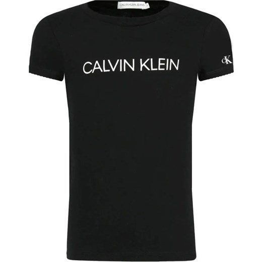 CALVIN KLEIN JEANS T-shirt INSTITUTIONAL | Slim Fit ze sklepu Gomez Fashion Store w kategorii Bluzki dziewczęce - zdjęcie 163944127