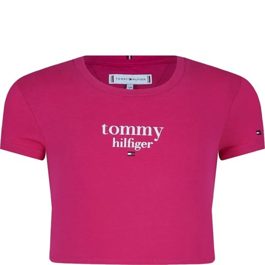 Tommy Hilfiger T-shirt | Cropped Fit ze sklepu Gomez Fashion Store w kategorii Bluzki dziewczęce - zdjęcie 163944156