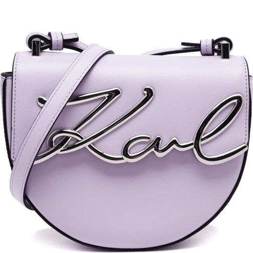 Karl Lagerfeld Skórzana listonoszka k/signature sm Karl Lagerfeld Uniwersalny promocyjna cena Gomez Fashion Store