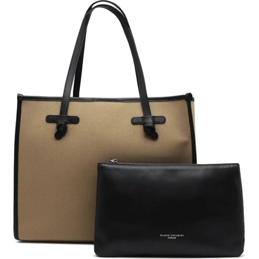 GIANNI CHIARINI Shopperka + saszetka | z dodatkiem skóry Gianni Chiarini Uniwersalny Gomez Fashion Store