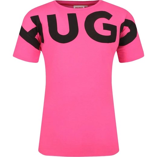 HUGO KIDS T-shirt | Regular Fit ze sklepu Gomez Fashion Store w kategorii Bluzki dziewczęce - zdjęcie 163946095