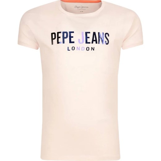 Bluzka dziewczęca beżowa Pepe Jeans z bawełny 