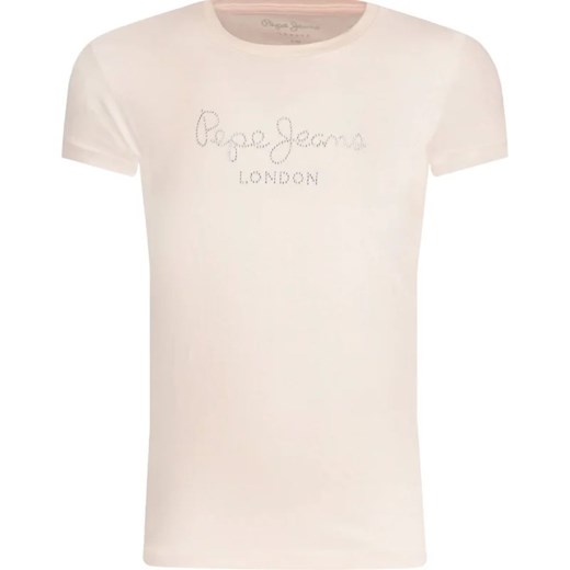 Pepe Jeans London T-shirt NURIA | Regular Fit 182 wyprzedaż Gomez Fashion Store