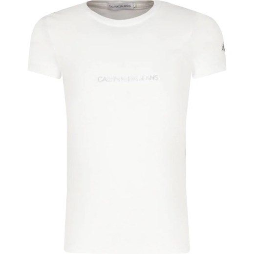 CALVIN KLEIN JEANS T-shirt | Slim Fit ze sklepu Gomez Fashion Store w kategorii Bluzki dziewczęce - zdjęcie 163949235