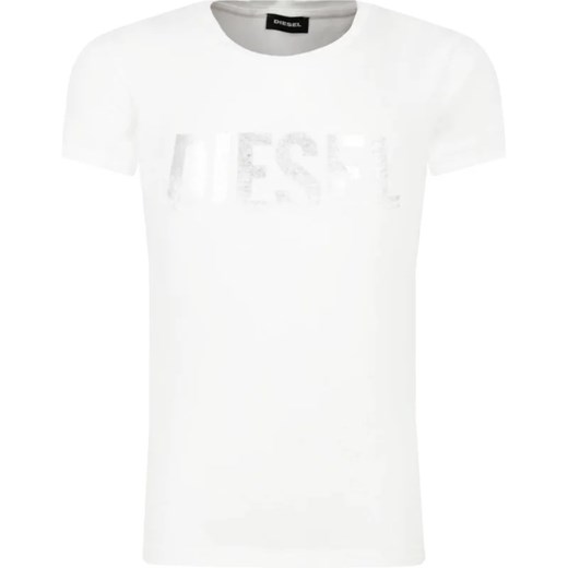 Diesel T-shirt | Regular Fit ze sklepu Gomez Fashion Store w kategorii Bluzki dziewczęce - zdjęcie 163949278