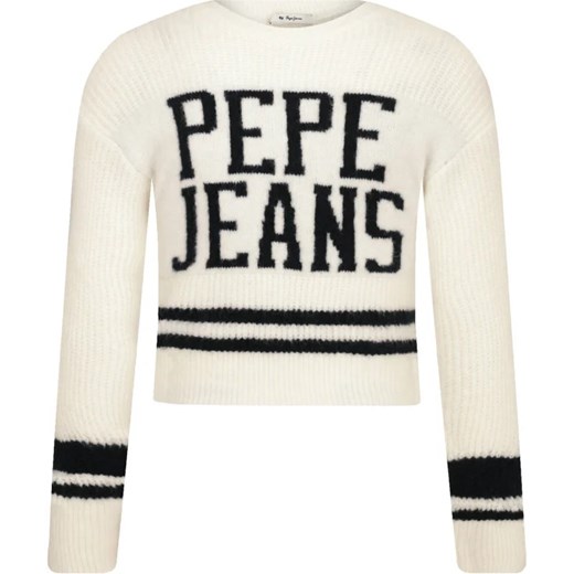 Pepe Jeans London Sweter SAVIA | Regular Fit | z dodatkiem wełny ze sklepu Gomez Fashion Store w kategorii Swetry dziewczęce - zdjęcie 163949385