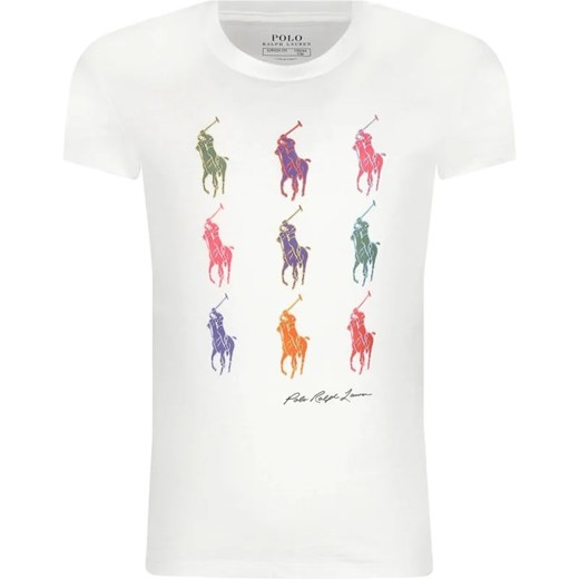 POLO RALPH LAUREN T-shirt | Regular Fit ze sklepu Gomez Fashion Store w kategorii Bluzki dziewczęce - zdjęcie 163949559
