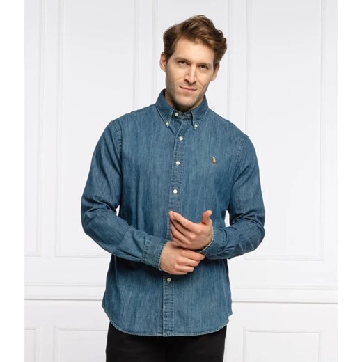 Koszula męska Polo Ralph Lauren z długim rękawem niebieska