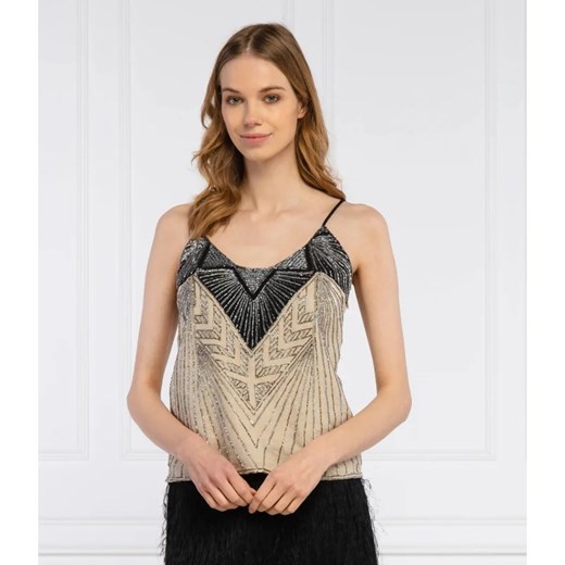 TWINSET Lniany top | Regular Fit ze sklepu Gomez Fashion Store w kategorii Bluzki damskie - zdjęcie 163954049
