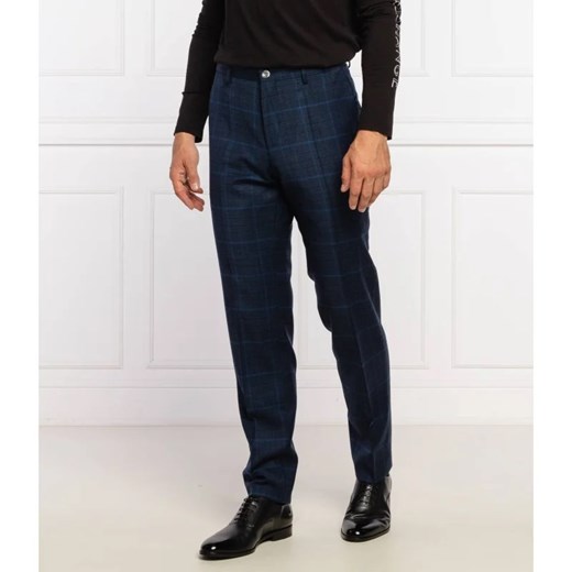 BOSS Wełniane spodnie H-Genius-Detail-214 | Slim Fit 56 promocyjna cena Gomez Fashion Store