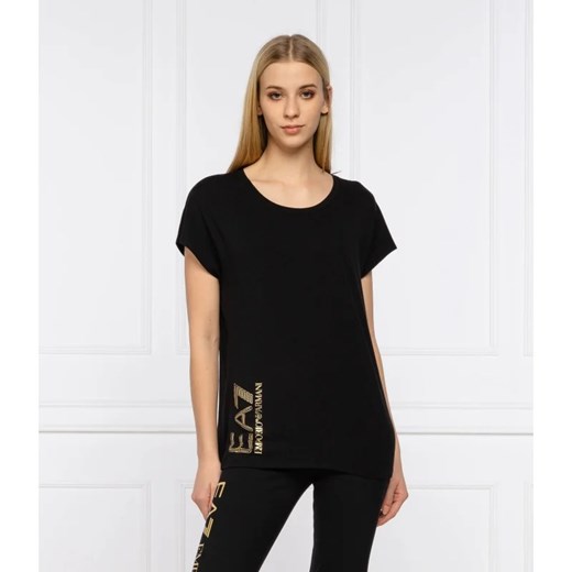 EA7 T-shirt | Regular Fit ze sklepu Gomez Fashion Store w kategorii Bluzki damskie - zdjęcie 163954725