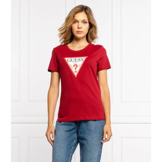 GUESS T-shirt ORIGINAL | Regular Fit ze sklepu Gomez Fashion Store w kategorii Bluzki damskie - zdjęcie 163954798