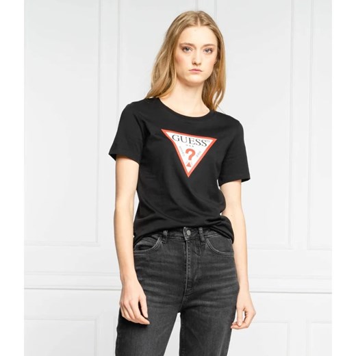 GUESS T-shirt ORIGINAL | Regular Fit ze sklepu Gomez Fashion Store w kategorii Bluzki damskie - zdjęcie 163955348