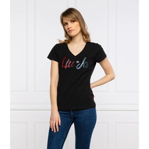 Liu Jo Sport T-shirt | Slim Fit ze sklepu Gomez Fashion Store w kategorii Bluzki damskie - zdjęcie 163955695