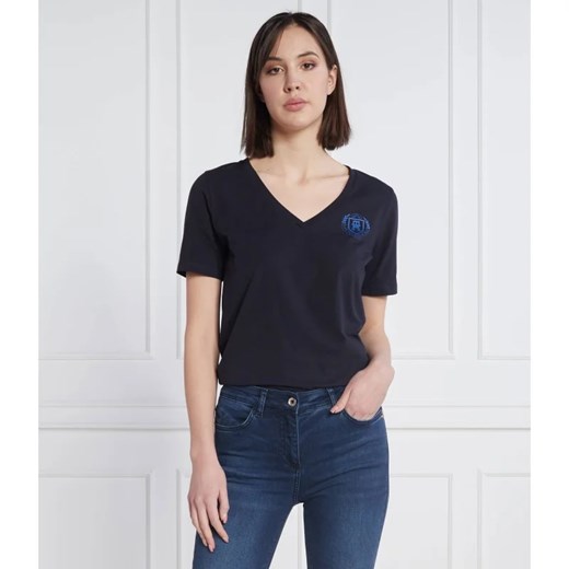 Bluzka damska Tommy Hilfiger czarna w serek