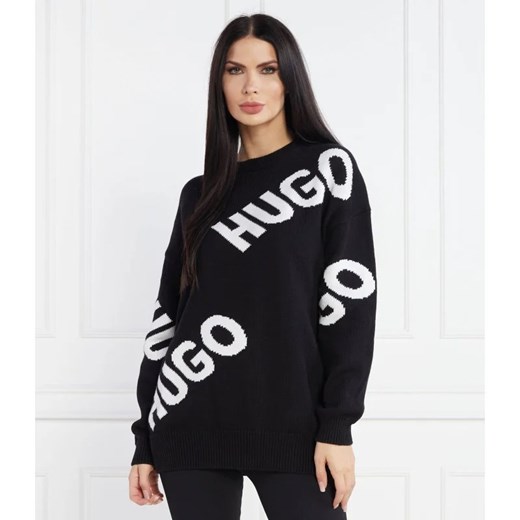 HUGO Sweter Slaria | Loose fit ze sklepu Gomez Fashion Store w kategorii Swetry damskie - zdjęcie 163956598